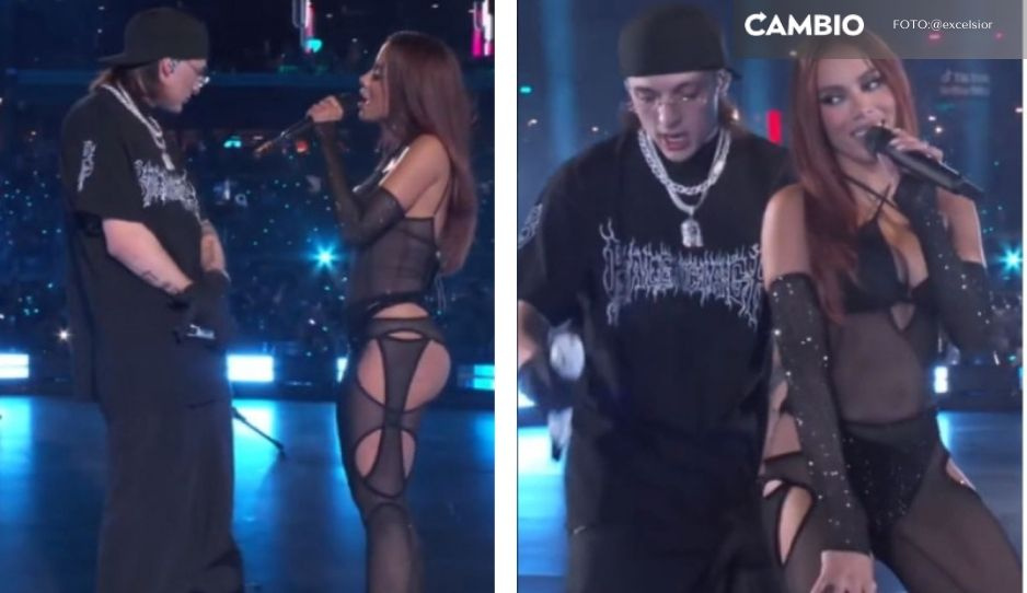VIDEO: Anitta hace sudar frío a Peso Pluma sobre el escenario con su baile de regueatón
