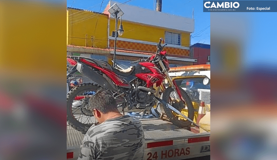 Motociclista atropella a abuelita en Atlixco