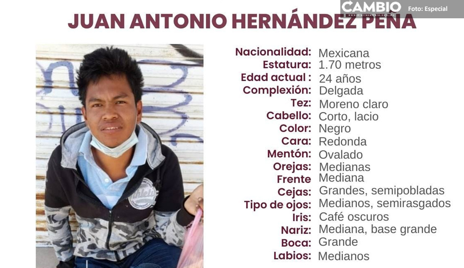 ¡Ayúdanos a encontrarlo! Juan Antonio desapareció desde hace 20 días en la colonia Jorge Murad