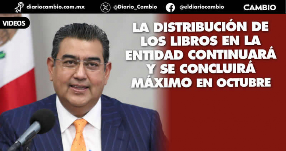 En Puebla sigue el reparto de libros, no hay recurso legal: Sergio Salomón