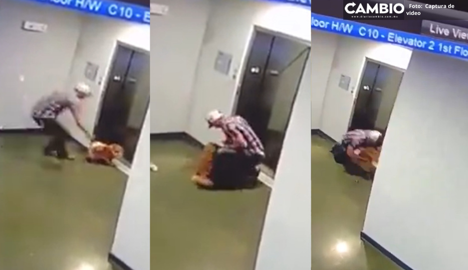 ¡Héroe! Joven rescata a perrito de morir ahorcado por un elevador (VIDEO)