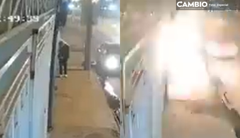 VIDEO FUERTE: Muere presunto extorsionador al explotarle bomba que ponía en negocio