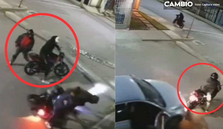 ¡Héroe al volante! Automovilista atropella a asaltante de motociclista (VIDEO)