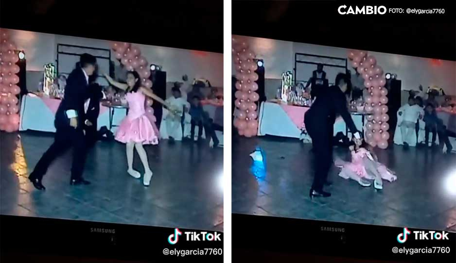 Cenicienta, eres tú? Quinceañera pierde su zapatilla en pleno vals y cae al  suelo (VIDEO)