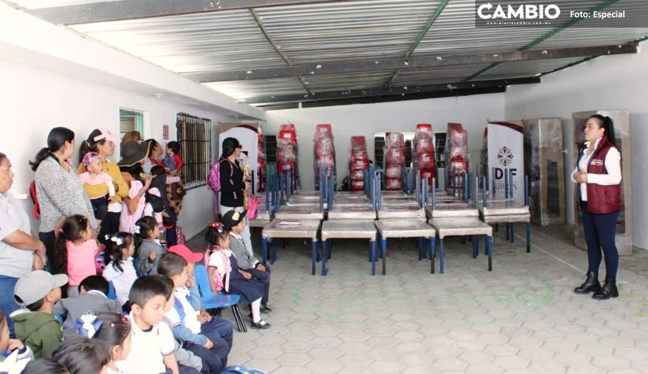 SMDIF Libres en CAIC recibe equipamiento en beneficio de niñas y niños