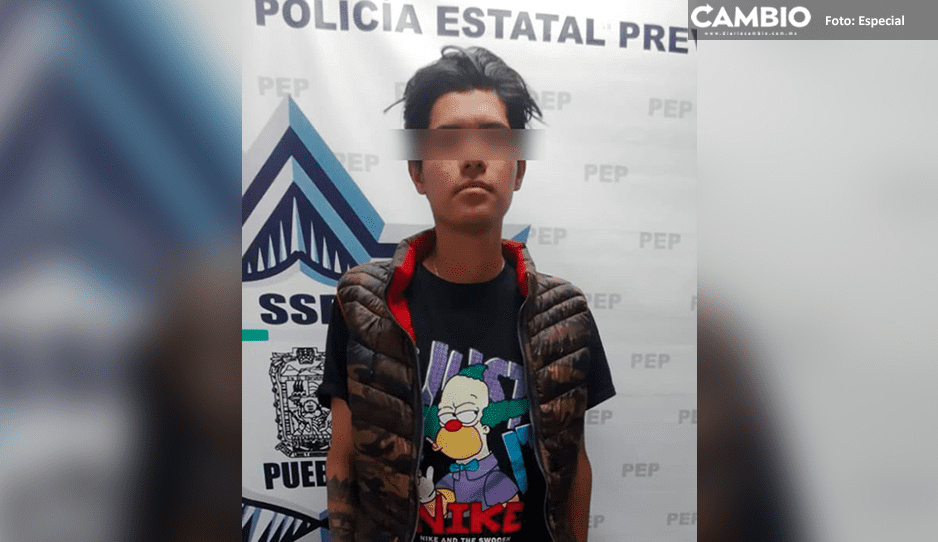 Detienen a Cristofer por portación de arma de fuego en Texmelucan