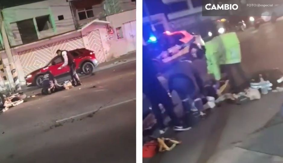 ¡Triste Navidad! Fuerte choque en San Manuel deja un motociclista muerto (VIDEO)