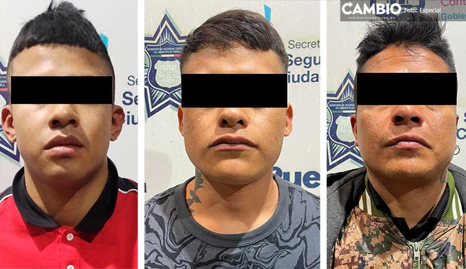 Detienen a tres con 165 dosis de droga y una escopeta en la Atlixcáyotl (VIDEO)
