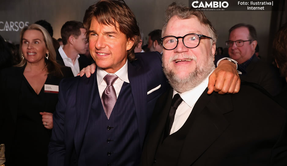 FOTO: Así fue el tierno abrazo entre Guillermo del Toro y Tom Cruise durante almuerzo de los Óscar 2023