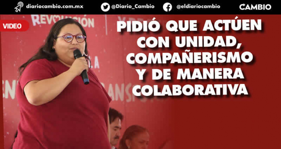 Citlalli pide unidad entre corcholatas de Morena en Puebla; reconoce a Nacho Mier como fundador