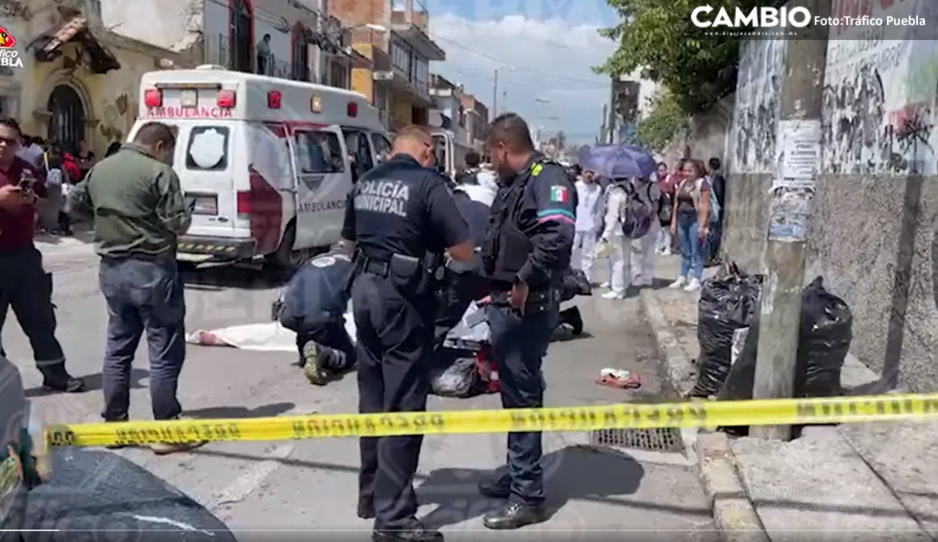¿Cuántos más? Cafre de ruta 27A atropella y mata a poblana en el Centro Histórico