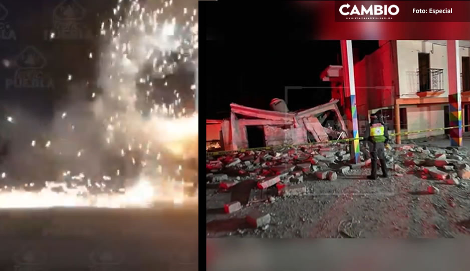 VIDEO: Momento exacto de la explosión de polvorín en Tepeyahualco