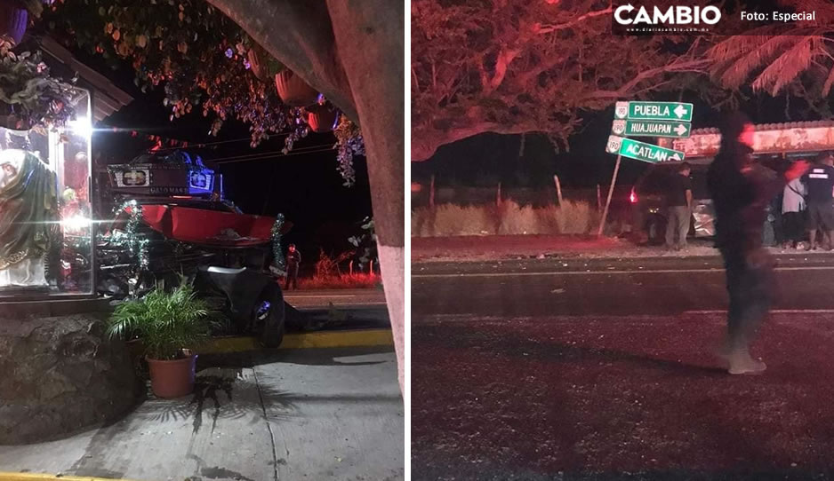 ¡Ya no llegaron con la Virgen! Peregrinos resultan lesionados tras aparatoso choque en la Izúcar-Acatlán