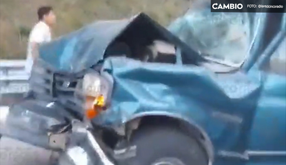 Cierre de la México-Puebla provoca brutal accidente, hay una persona prensada ( FUERTE VIDEO)