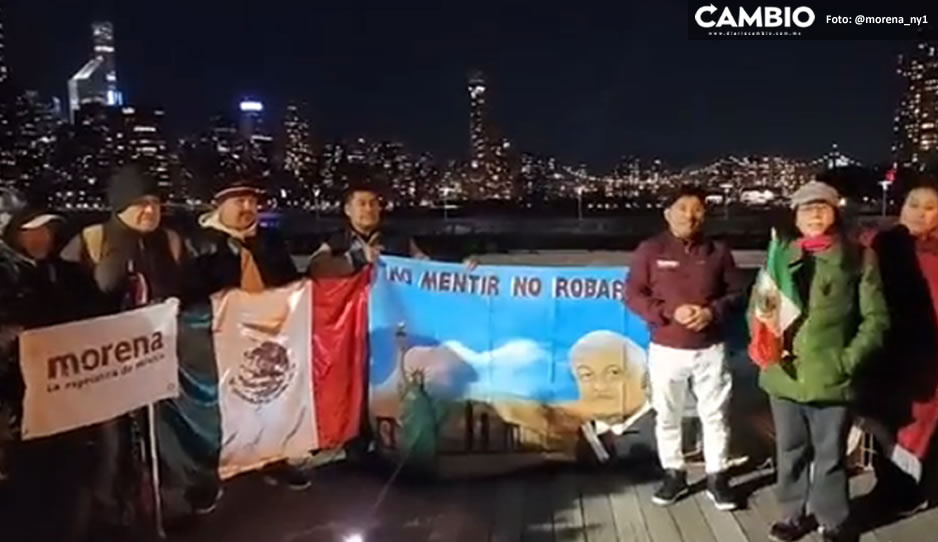VIDEO: Migrantes mexicanos le cantan las mañanitas a AMLO
