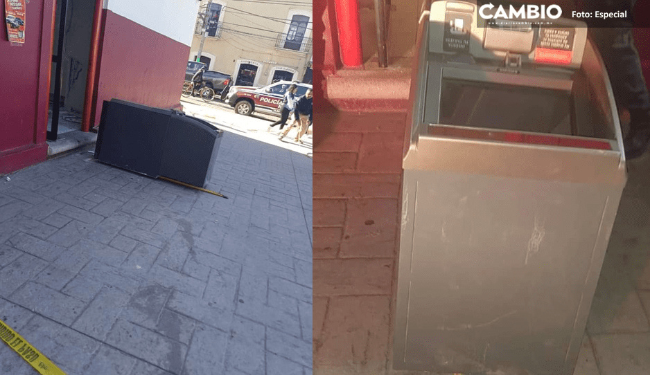 ¡Como si nada! Intentan robar cajero automático de Banorte en Amozoc