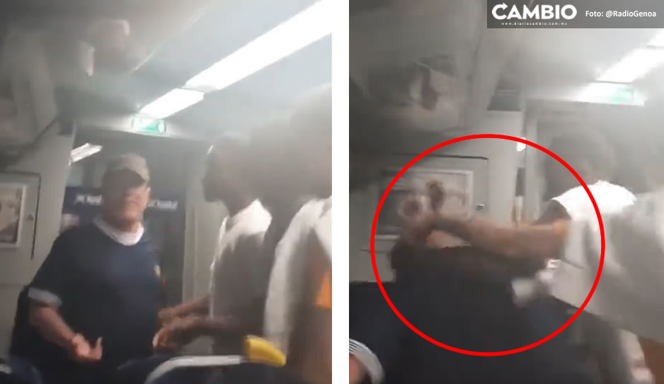 VIDEO: Abuelo recibe golpiza por parte de varios hombres en el metro