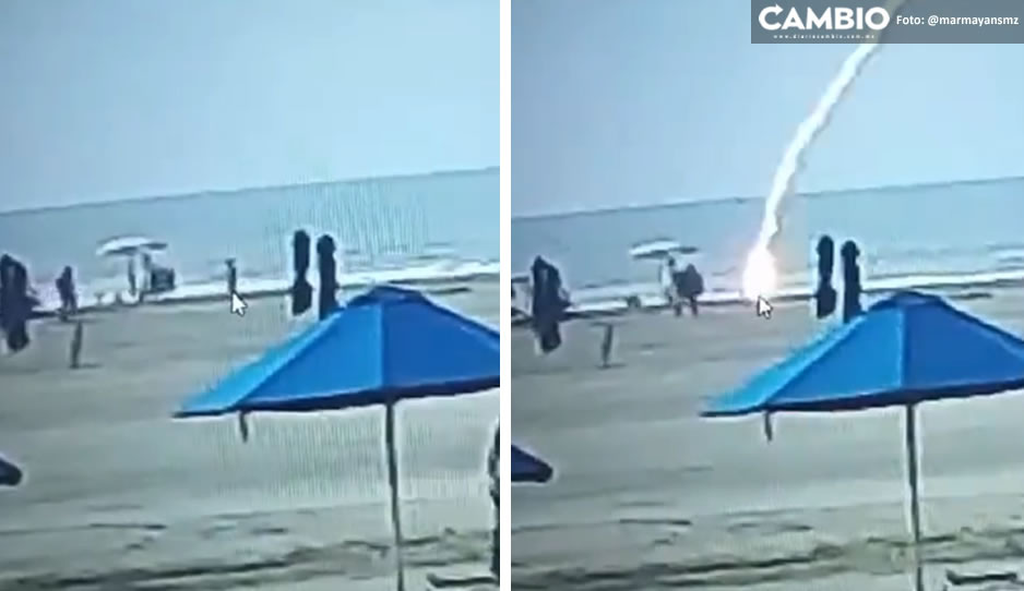 VIDEO: ¡Vacaciones electrizantes! Rayo alcanza a turista mientras paseaba por la playa