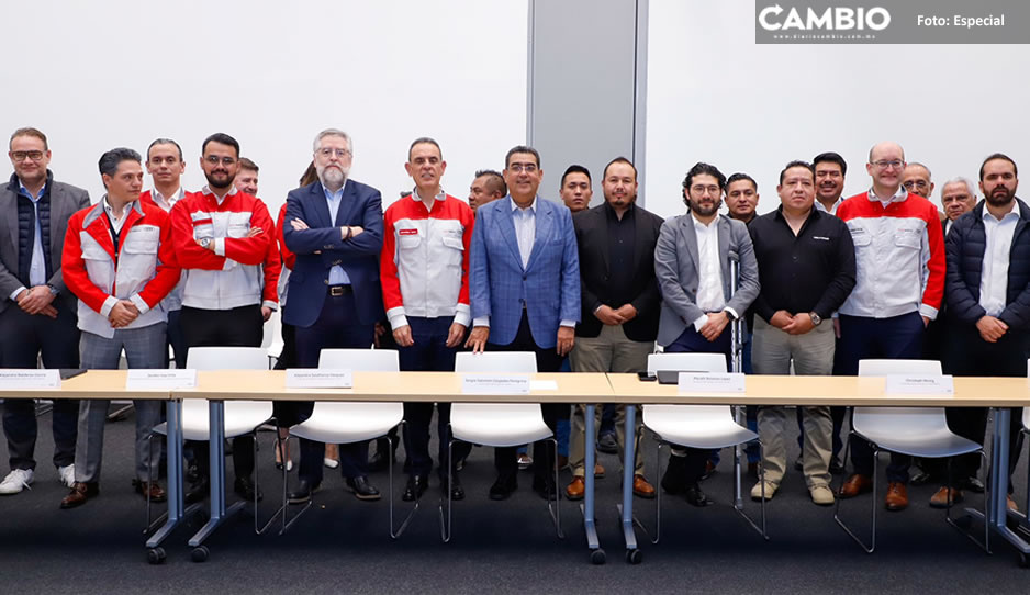 Sergio Salomón se reúne con directivos de Audi tras reanudar labores