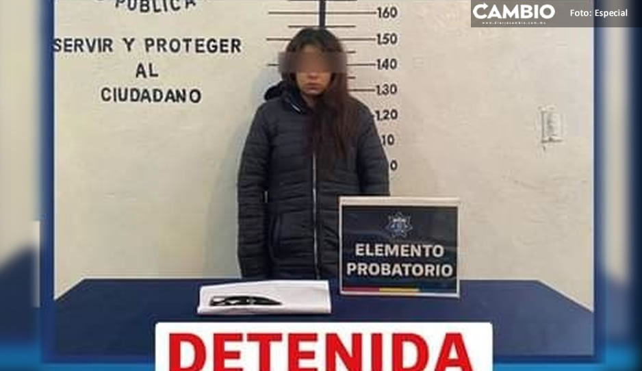 Detienen a Karla, ladrona de taxis de plataforma en San Pedro Cholula