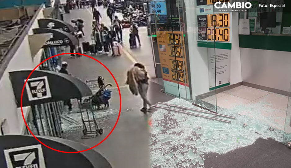 VIDEO: ¡Qué peligroso! Rompe niñito puerta de cristal mientras jugaba en el AICM