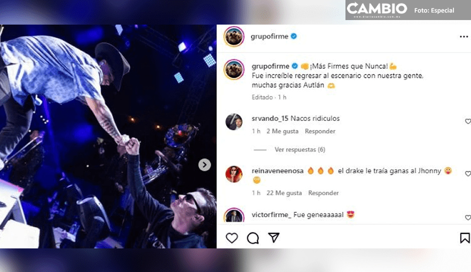 Grupo Firme invita al escenario a Drake Bell en uno de sus conciertos