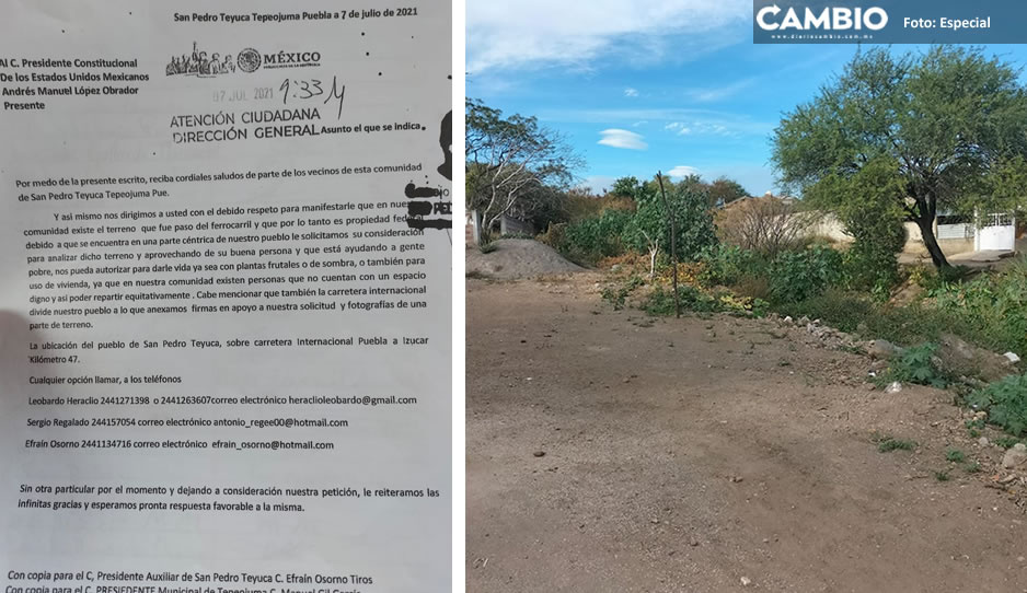 Pobladores de Teyuca denuncian fraude tras venta de terreno en Tepeojuma