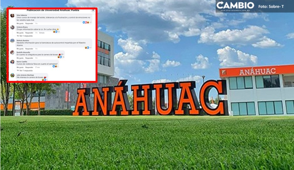 En redes, poblanos catalogan a la An&aacute;huac como clasista y permitir la violencia