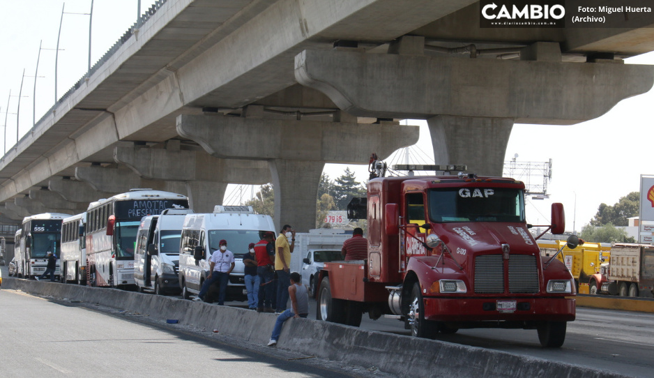 ¡Precaución! Mañana habrá cierre en la México-Puebla por paro de transportistas