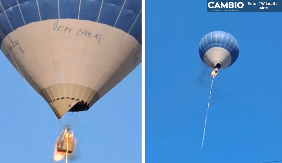 Globo aerostático se incendia en Teotihuacán; hay dos turistas muertos (VIDEO)