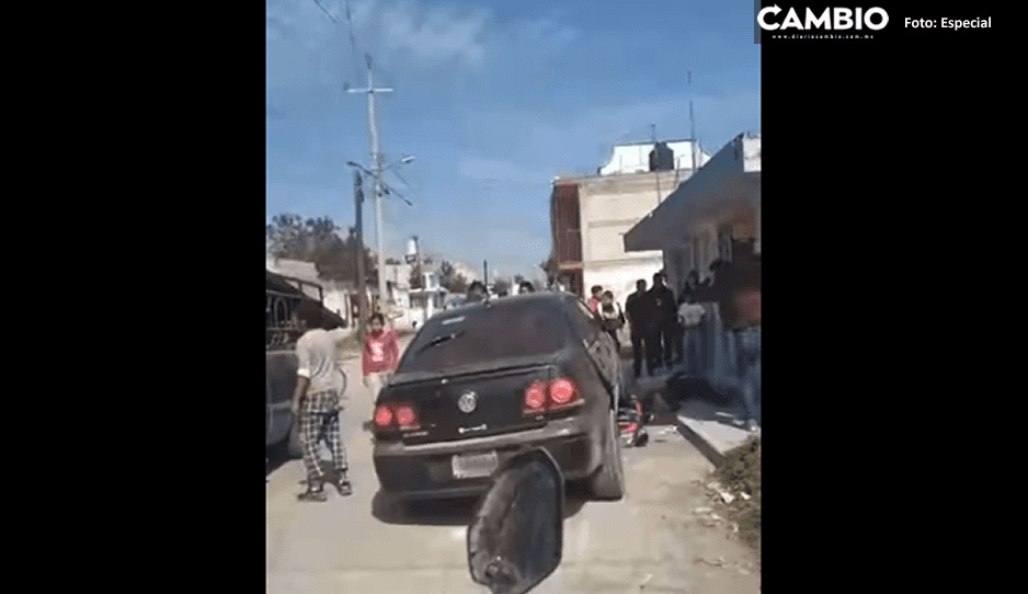 ¡Balacera en Moyotzingo! Deja dos personas lesionadas (VIDEO)