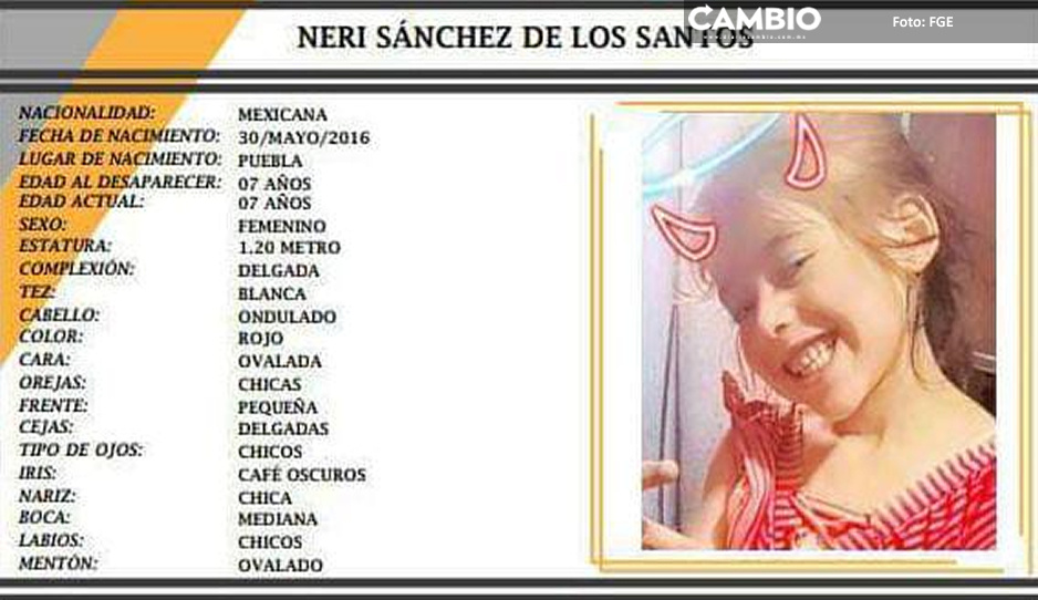 ¡Ayúdanos a encontrarla! Neri Sánchez de 7 años desapareció en el zócalo de Texmelucan