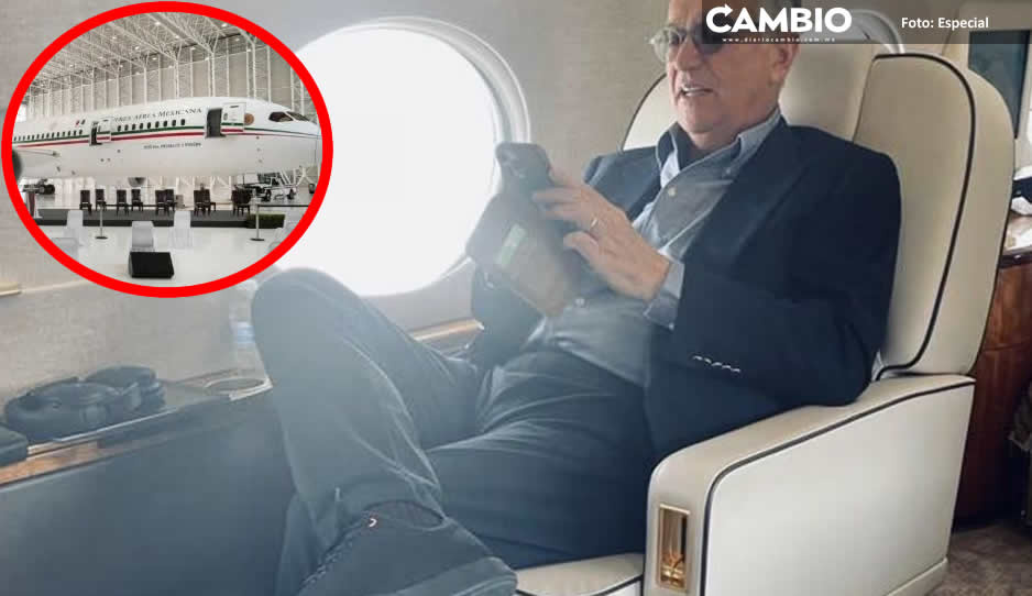 “Me ahorré un dinerito”: Salinas presume su aeronave y la compara con el avión presidencial