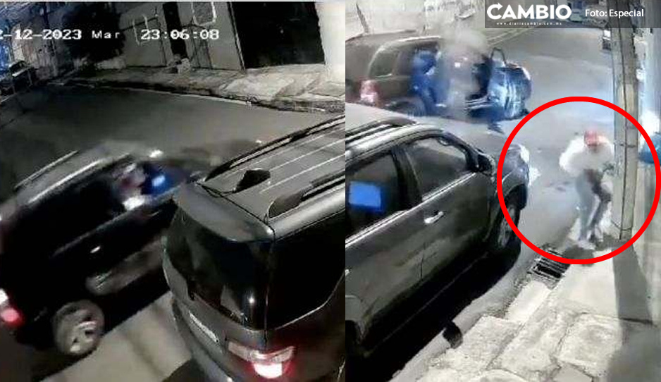 FUERTE VIDEO: Conductor abate a balazos a delincuentes que intentaron robar su camioneta de lujo