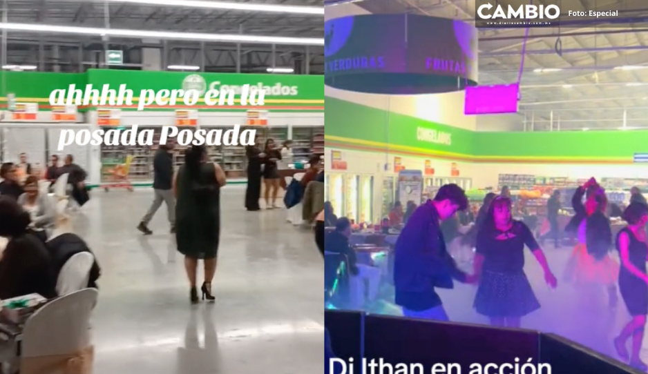 ¡Saquen los pasos prohibidos! Cierran Bodega Aurrerá por posada navideña (VIDEO)