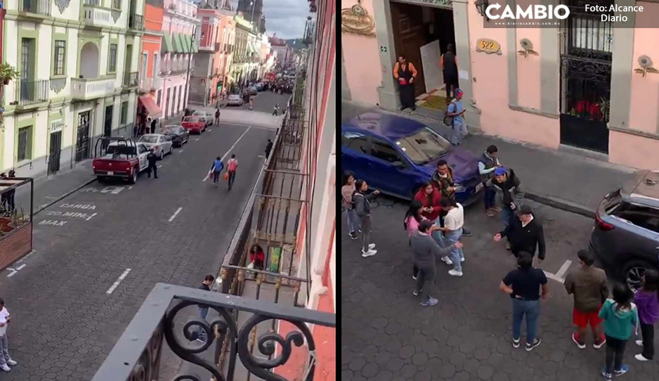 VIDEO: Así se vivió el sismo en el Centro Histórico de Puebla