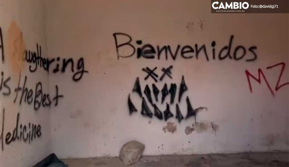 VIDEO: Estos son los macabros grafitis de finca donde tenían a los jóvenes desaparecidos en Lagos de Moreno
