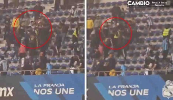 VIDEO: ¡Riña en el Cuauhtémoc! Aficionados se agarran a golpes durante Club Puebla vs Pachuca