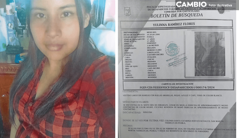 Desaparece adolescente embarazada en Texmelucan ¡Ayuda a localizarla!