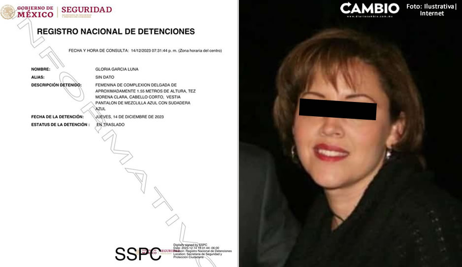 Detienen a Gloria, hermana de Genaro García Luna en Cuernavaca