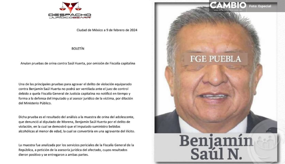 Prueba crucial vs Saúl Huerta es anulada por omisión de Fiscalía de la CDMX