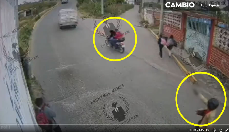FUERTE VIDEO: A plena luz del día balean a motociclistas en Ocoyucan