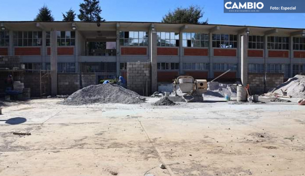 Avanzan obras del auditorio del Conalep plantel Teziutlán