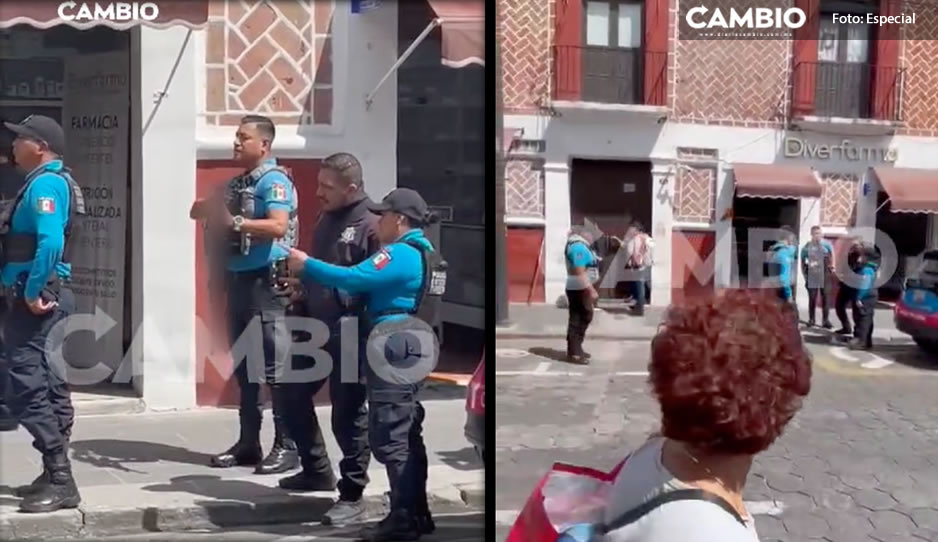 Fuerte movilización policiaca en Instituto Alvart por adeudo fiscal (VIDEO)
