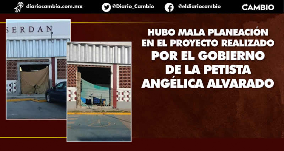 Ni para el arranque: comerciantes modifican el recién inaugurado mercado de Huejotzingo