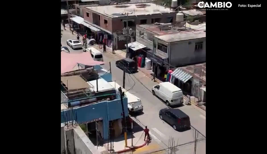 Estado de sitio en Xoxtla: Tras balacera y persecución, estudiantes son resguardados en las escuelas (VIDEO)