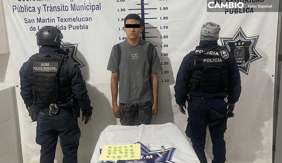 Detienen a dealer con dosis de cristal en Mayotzingo