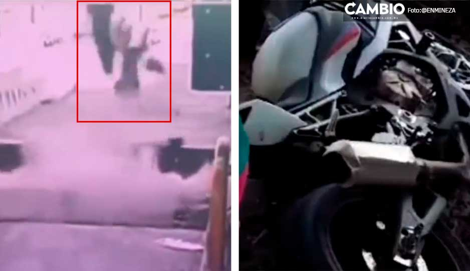 FUERTE VIDEO: ¡Por gandallas! Motociclistas caen en zanja al querer &quot;volarse&quot; caseta en la México-Cuernavaca