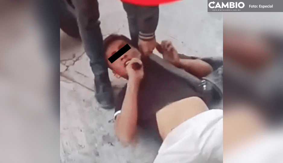 Justicieros detienen y golpean a presunto ladrón en Atlixco