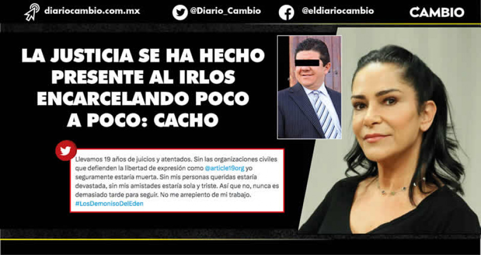 Lydia Cacho reacciona ante la aprehensión: llevamos 18 años encarcelando uno por uno
